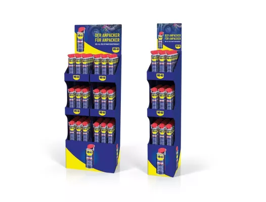 Bild: Innovative WD-40 POS-Bodenaufsteller: Microstack und Eurostack setzen neue Maßstäbe in der Produktpräsentation