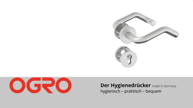 Bild: Der Hygienedrücker von OGRO – Türen öffnen mit dem Unterarm