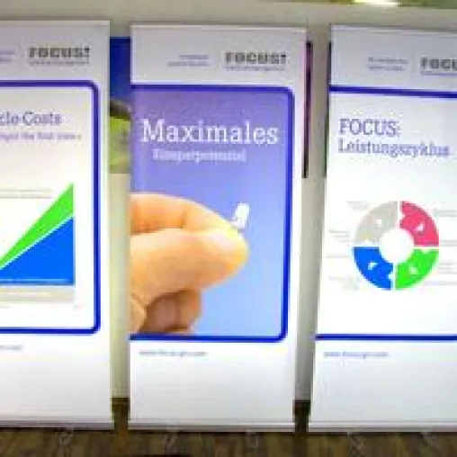 Bild: Neue Roll Up Display Banner – Hochwertige Präsentationsmittel von Evolution