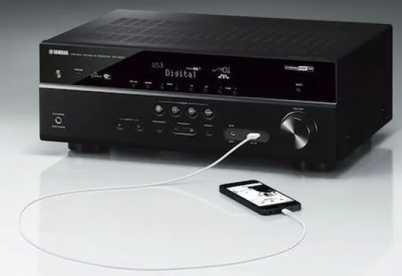 Bild: Yamaha RX-V477/577: AV-Receiver mit Surround, WiFi, 4K-Ultra HD, Apple AirPlay, Spotify & Extra-Bass