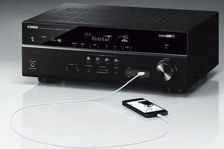 Yamaha RX-V477/577: AV-Receiver mit Surround, WiFi, 4K-Ultra HD, Apple AirPlay, Spotify & Extra-Bass Bild: Yamaha RX-V477/577: AV-Receiver mit Surround, WiFi, 4K-Ultra HD, Apple AirPlay, Spotify & Extra-Bass