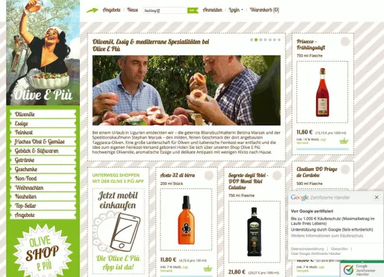 Bild: Olive E Più ist jetzt Google Zertifizierter Händler