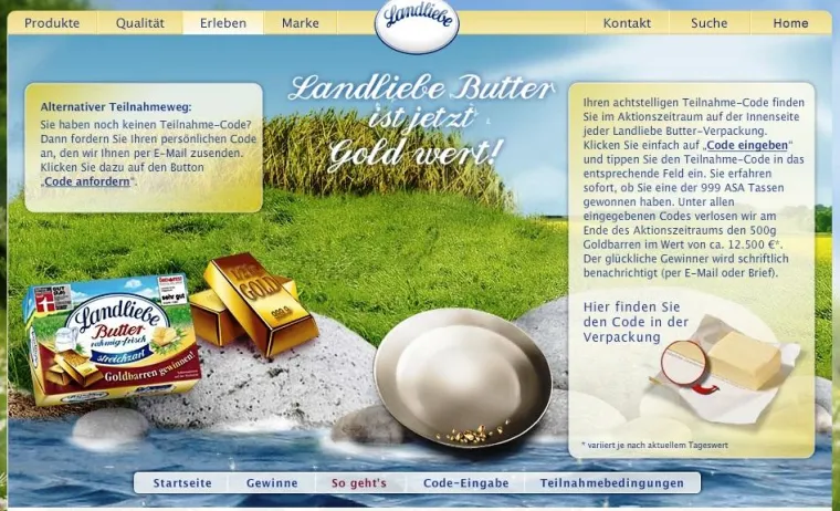 Bild: artundweise vergoldet Landliebe Butter im Web