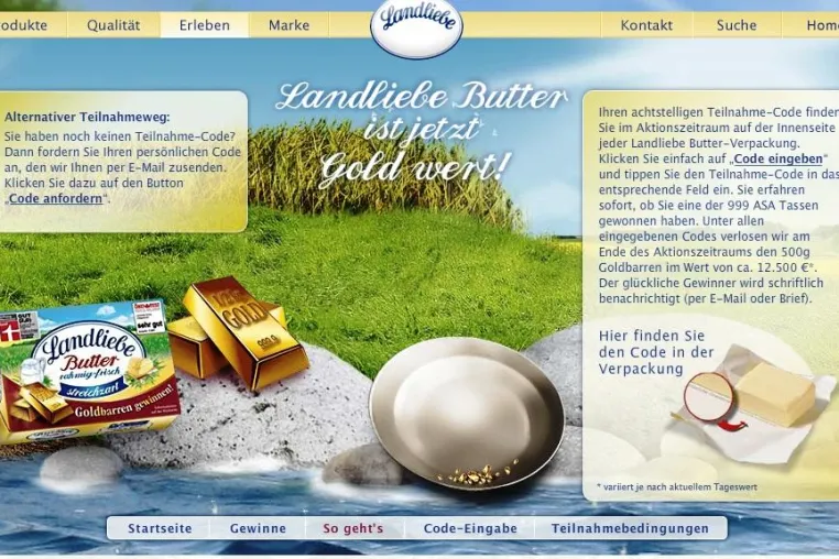 Bild: artundweise vergoldet Landliebe Butter im Web