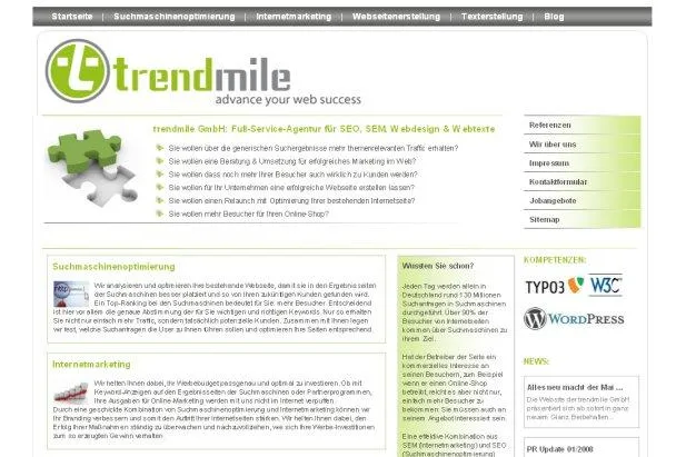 Bild: Pressemitteilungen & mehr von den Profis – trendmile GmbH erweitert Angebot und überarbeitet Website