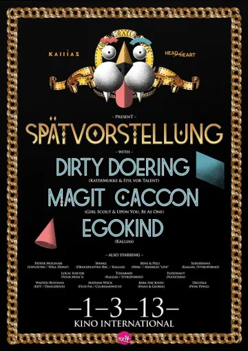 Bild: 1.3. im Berliner Kino International - Elektromusikalische Kooperation von ex!t, Head vs. Heart und Kallias