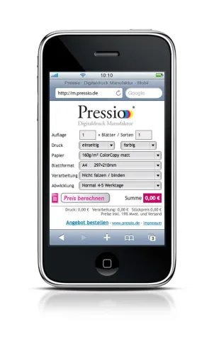 Bild: Mobile Commerce am Beispiel einer Online Druckerei