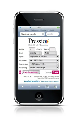 Mobile Commerce am Beispiel einer Online Druckerei Bild: Mobile Commerce am Beispiel einer Online Druckerei