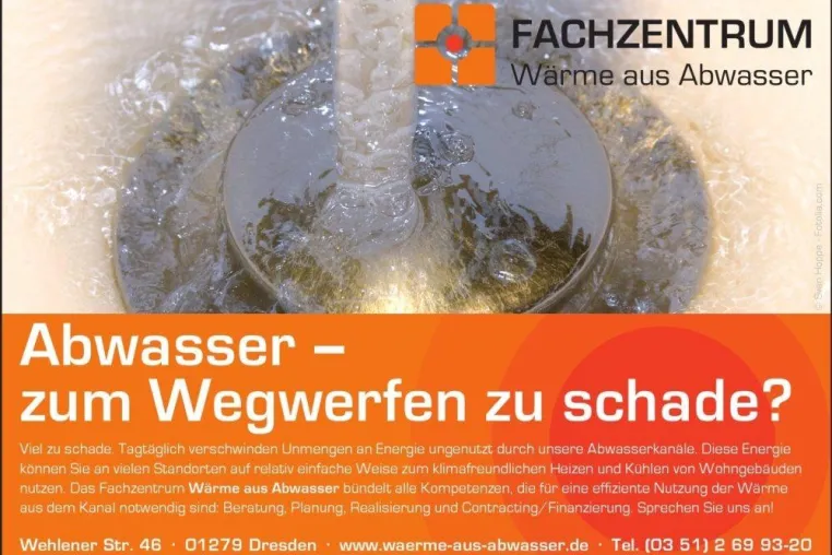 Bild: Unmengen Energie ungenutzt durch Abwasserkanäle – Wärme aus Abwasser die Lösung bei der enertec 2009