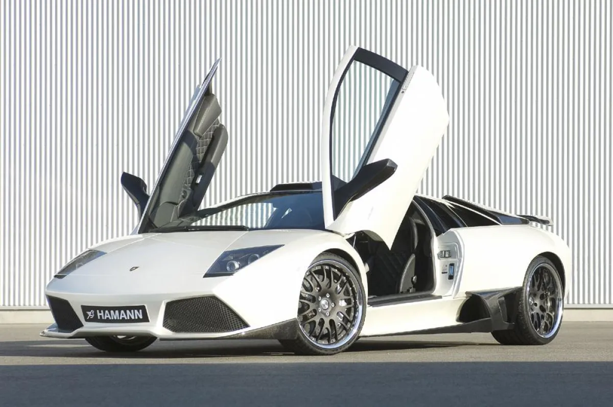 Hamann Lamborghini LP 640 front angular view with open doors