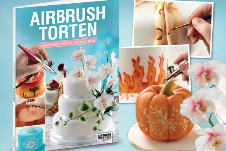 Noch bunter und schneller: Tortendekoration mit der Airbrush-Technik Bild: Noch bunter und schneller: Tortendekoration mit der Airbrush-Technik