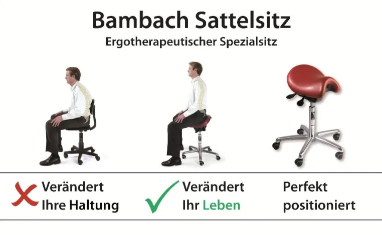 Bild: Schmerzreduzierender ergotherapeutischer Spezialsitz für kurze Zeit mit Sonderleder