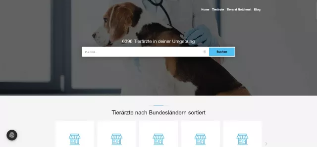 Bild: Die neue Plattform für schnelle Tierarztsuche und Gesundheitsinformationen für Haustiere