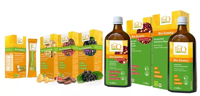 Bild: livQ Bio-Essenz und Bio-Primärhefe bei methatec® Praxisbedarf - dem Spezialisten für Naturheilkunde