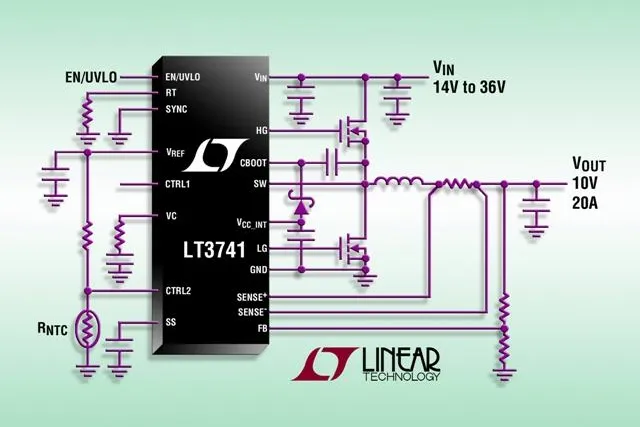 Linear Technology: Konstantstrom/Konstantspannungs-Synchron-Abwärtsreglercontroller Bild: Linear Technology: Konstantstrom/Konstantspannungs-Synchron-Abwärtsreglercontroller