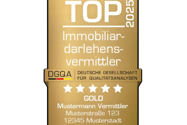 Bild: „Top Immobiliardarlehensvermittler“: Gütesiegel der DGQA für Vertrauen in der Immobilienfinanzierung