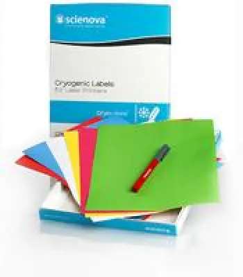 Bild: Kryo- und Laboretiketten für Probenröhrchen, Objektträger und Mikrotiterplatten