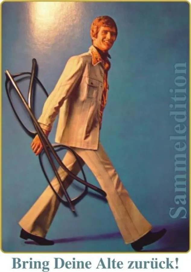 Die kultigen Sammelkarten zu dieser Aktion, werben um die Aktion „Bring Deine Alte zurück!“.