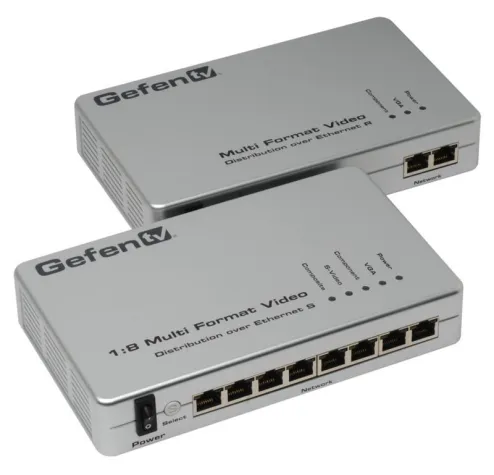 Bild: Übertragung von Video- und Audioquellen über Cat-5 und Ethernet