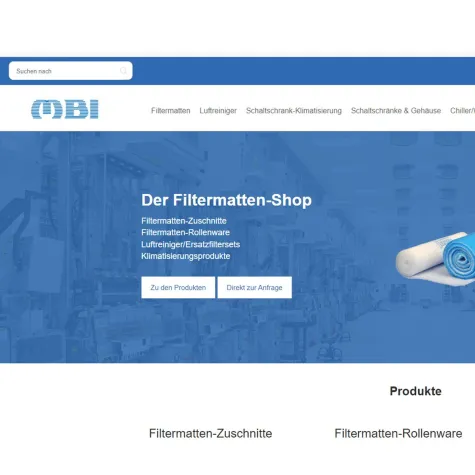 Bild: Der Filtermatten-Shop von MBI in neuem Design/ NEU im MBI-Sortiment: LED-Schaltschrankleuchten