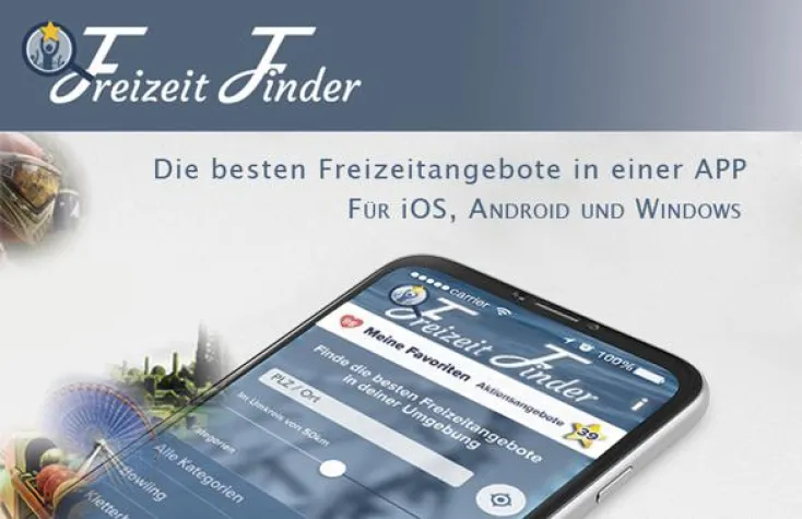 Bild: Freizeit Finder: Neu entwickelte App wird zur Plattform für Unternehmen aus verschiedenen Freizeitbranchen