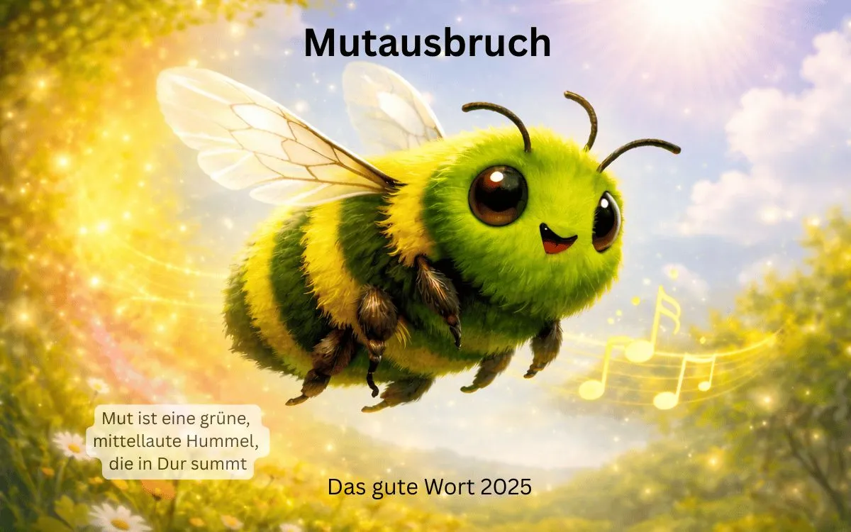 Der Mutausbruch ist eine grüne Hummel - KI-generiertes Bild (© KI-generiert)