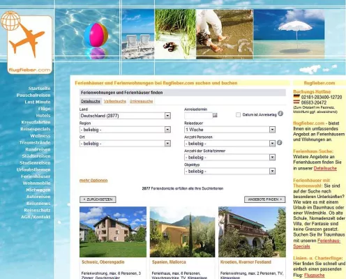 Bild: Preisvergleich für Ferienhäuser und Ferienwohnungen mit neuer Datenbank-Technologie