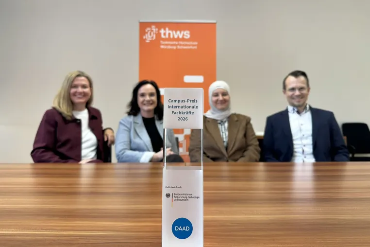 1. Platz für THWS: Peer-to-Peer-Onboarding beim „Campus-Preis Internationale Fachkräfte 2026“ ausgezeichnet Bild: 1. Platz für THWS: Peer-to-Peer-Onboarding beim „Campus-Preis Internationale Fachkräfte 2026“ ausgezeichnet