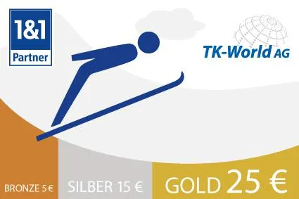 1&1 Skispringen bei der TK-World AG: Push-Boni für Partner Bild: 1&1 Skispringen bei der TK-World AG: Push-Boni für Partner