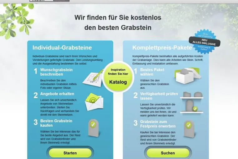 Bild: Grabsteine und Grabmale können ab jetzt online bei grabsteinfinder.de zu günstigen Preisen gekauft werden