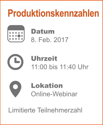 Bild: Webinar: Kennzahlen in der Produktion – gewusst wie!