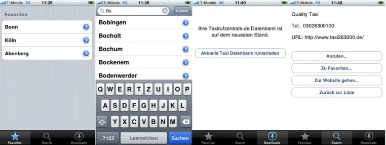 Bild: taxirufzentrale.de im Apple App Store verfügbar
