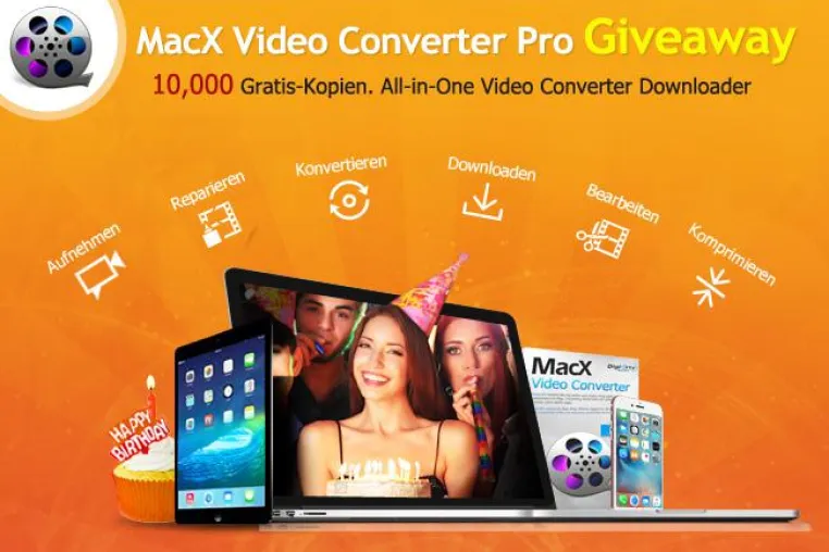 MacXDVD verschenkt 10K Gratis-Kopien des Nr.1 schnellen Video Converters zum 7 Jahre Jubiläum Bild: MacXDVD verschenkt 10K Gratis-Kopien des Nr.1 schnellen Video Converters zum 7 Jahre Jubiläum
