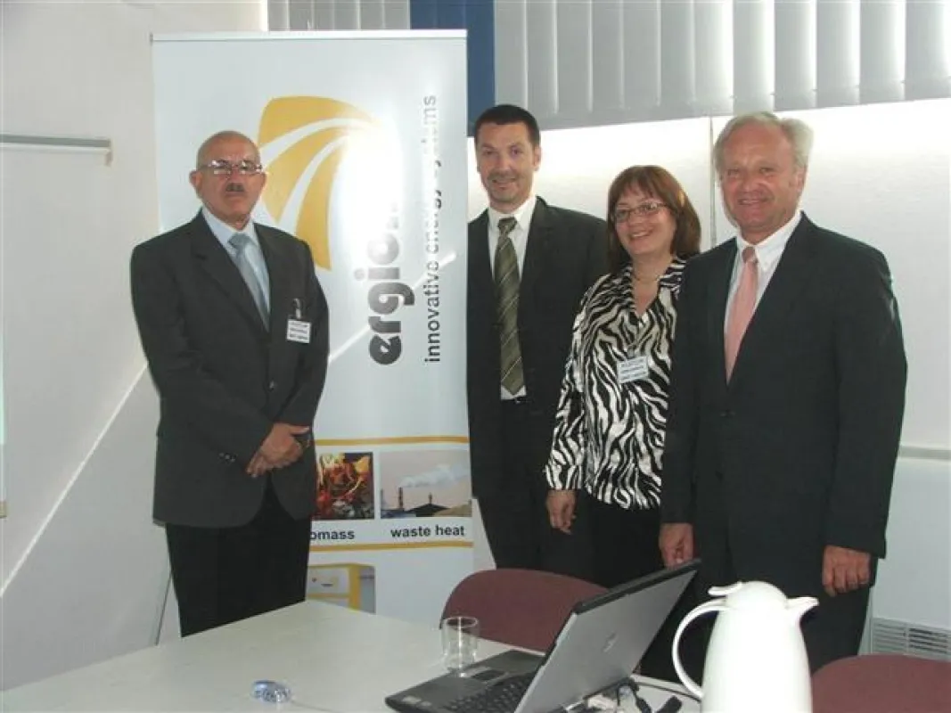 Botschafter Gabriel Aguilera, Vize-Umweltministerin Marcía Sobenes, Lothar Keck (GF ergion), Lothar Mark (MdB, SPD)