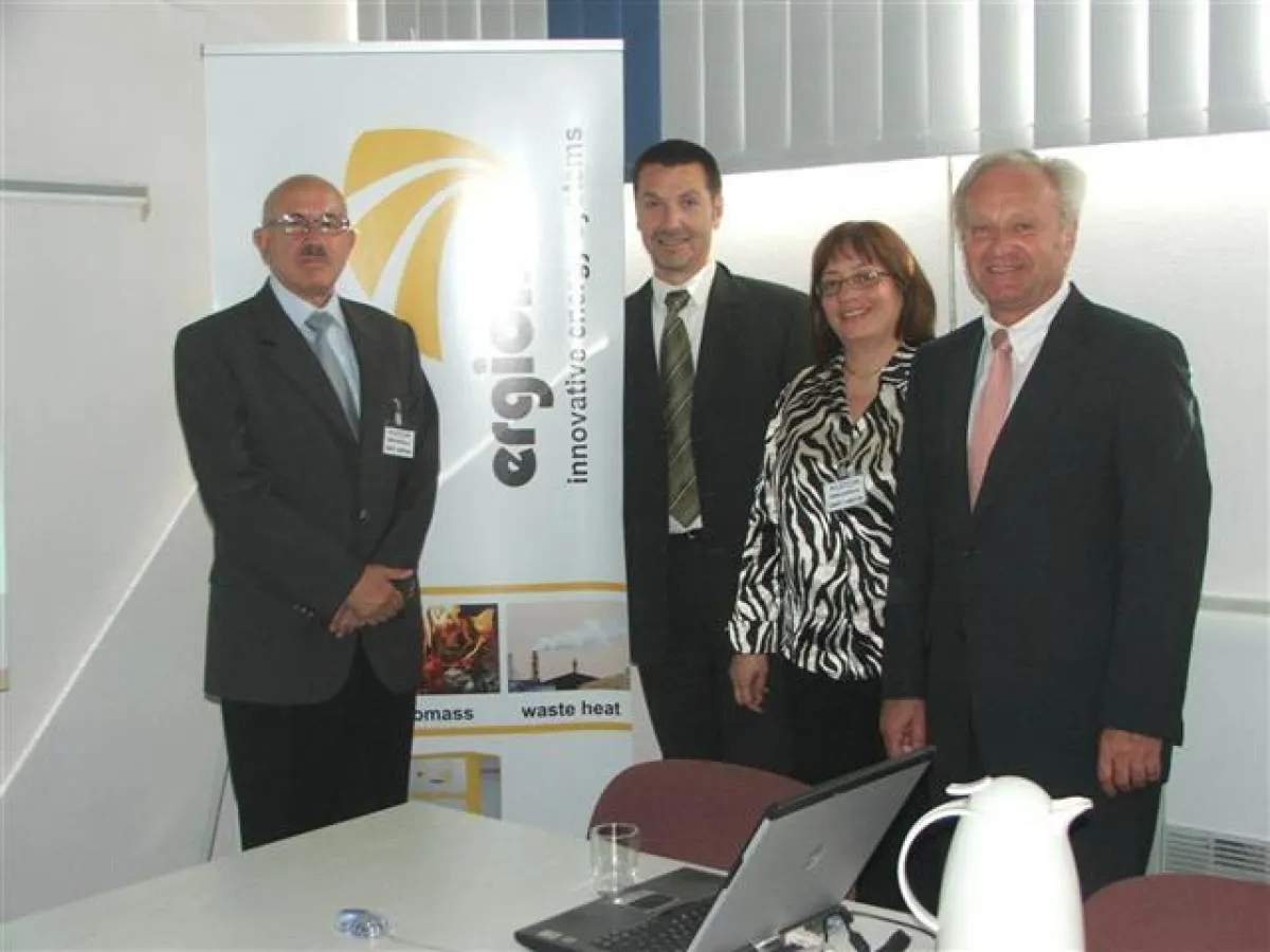 Botschafter Gabriel Aguilera, Vize-Umweltministerin Marcía Sobenes, Lothar Keck (GF ergion), Lothar Mark (MdB, SPD)