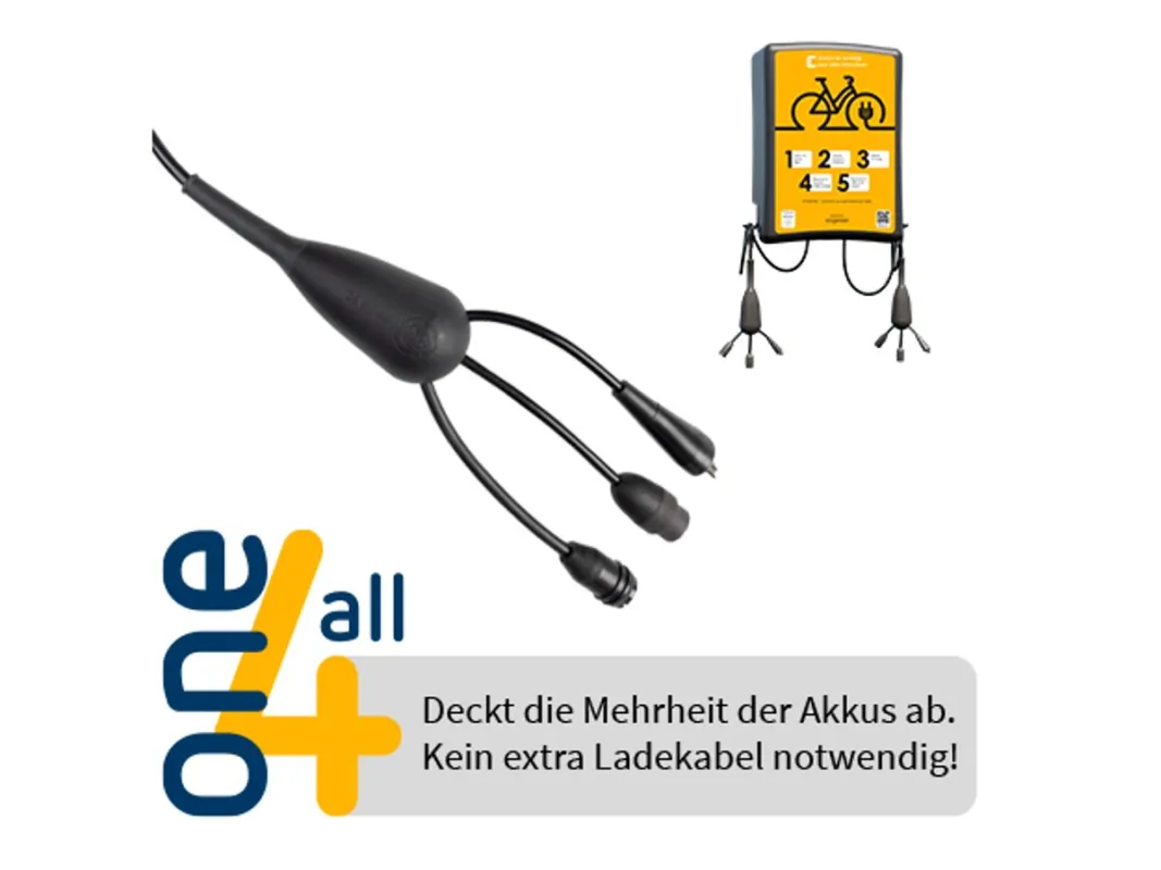 E-Bike Ladestation deckt 95 % der Akku-Systeme ab! (© ONgineer)