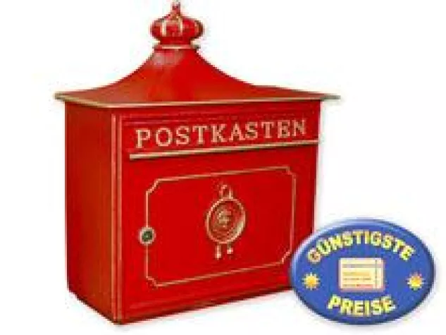 Bild: Exklusiv bei Briefkasten-net.de - Aluguss-Briefkästen von Burgwächer in Signalrot