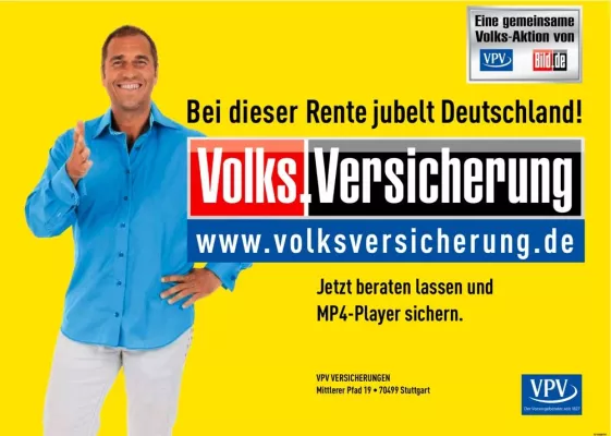 Bild: VPV und BILD.de starten Volks-Versicherung. Angebot insbesondere für junge Familien zwischen 30 und 40 Jahren