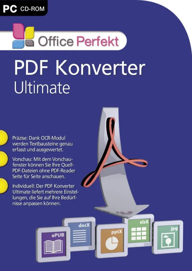 PDFs als Texte, Tabellen oder Bilder beliebig bearbeiten mit dem PDF Konverter Ultimate.