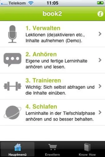book2 – das umfassendste Angebot zum Lernen von Fremdsprachen mit dem iPhone Bild: book2 – das umfassendste Angebot zum Lernen von Fremdsprachen mit dem iPhone