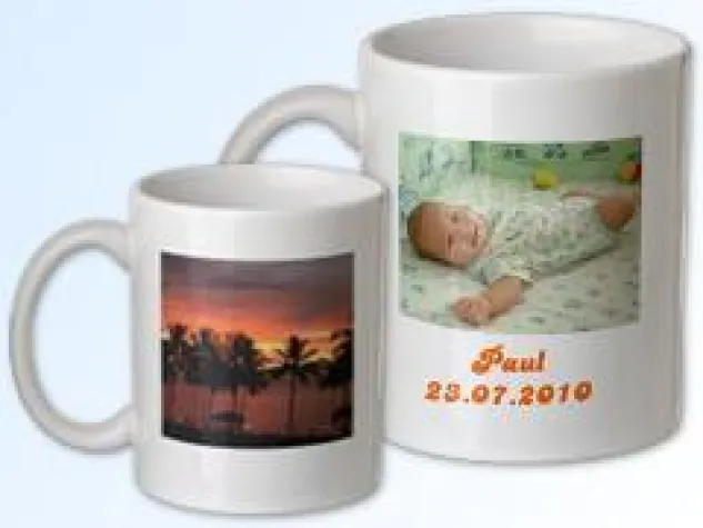 Bild: Persönliche Fototassen mit Lieblingsbild und -text von MY-BABY-SHOP.com