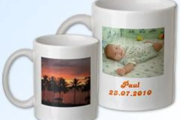 Bild: Persönliche Fototassen mit Lieblingsbild und -text von MY-BABY-SHOP.com