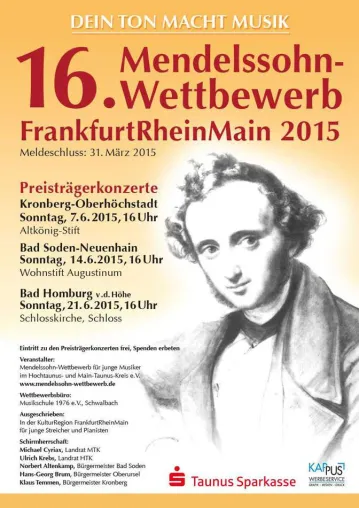 Bild: Reminder: am 31.03.2015 endet die Anmeldefrist zum Mendelssohn Wettbewerb 2015
