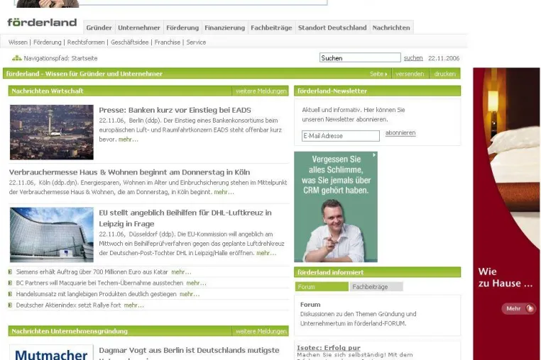 Bild: förderland erstrahlt in neuem Glanz – erfolgreicher Relaunch des Nachrichten- und Informationsportals