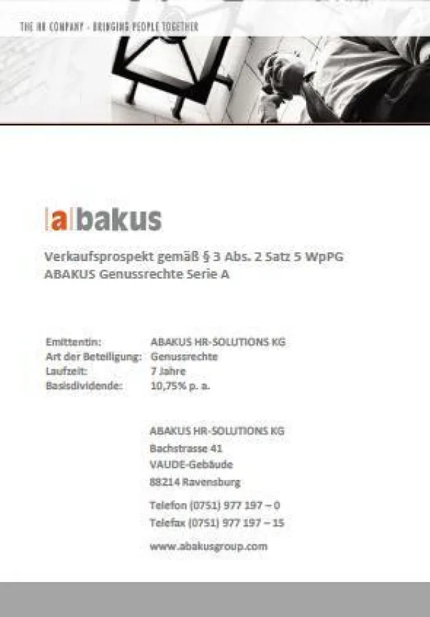 ABAKUS Verkaufsprospekt
