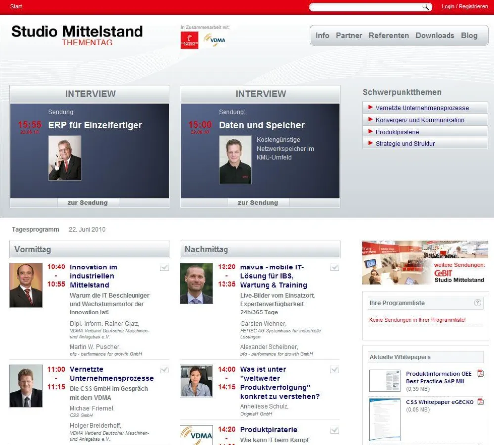 Alle Sendungen des Studio Mittelstand Thementags sind jetzt online abrufbar!