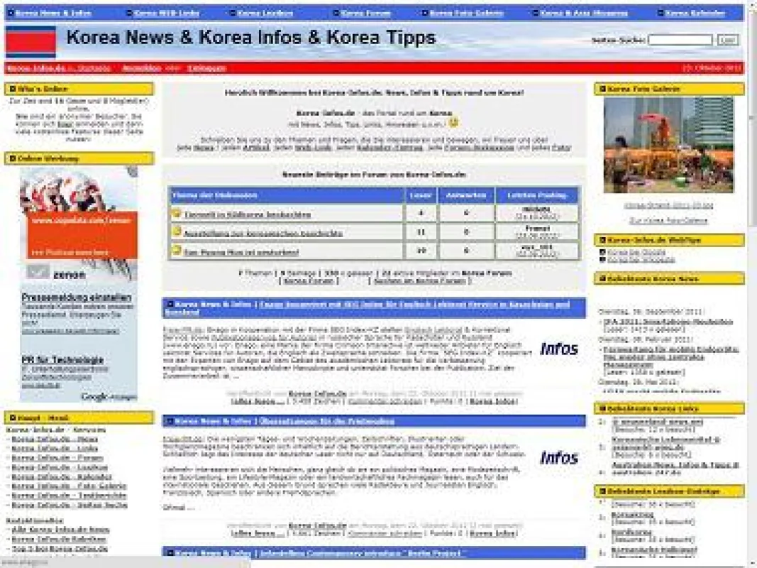 Korea-Infos.de Screenshot