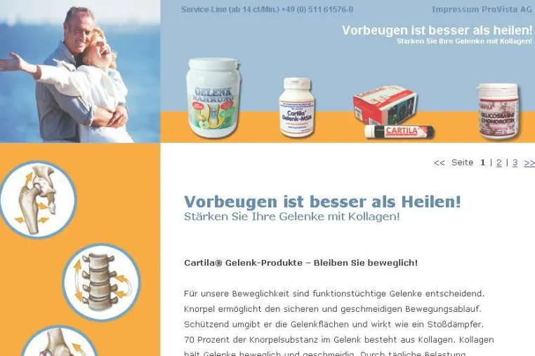 Bild: Immer schön gelenkig bleiben – mit der Cartila Gelenknahrung