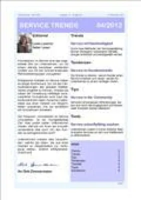 Bild: „Service und innovative Entwicklungen“ – Aktuelle Ausgabe des Newsletter SERVICE TRENDS jetzt erhältlich