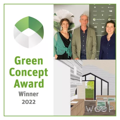 Bild: RITTWEGER und TEAM aus Erfurt gewinnt den Green Concept Award 2022 für das Ferienhaus WOOP als CO2 Depot 